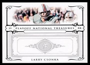 2007 Playoff National Treasures 60 Larry Csonka
